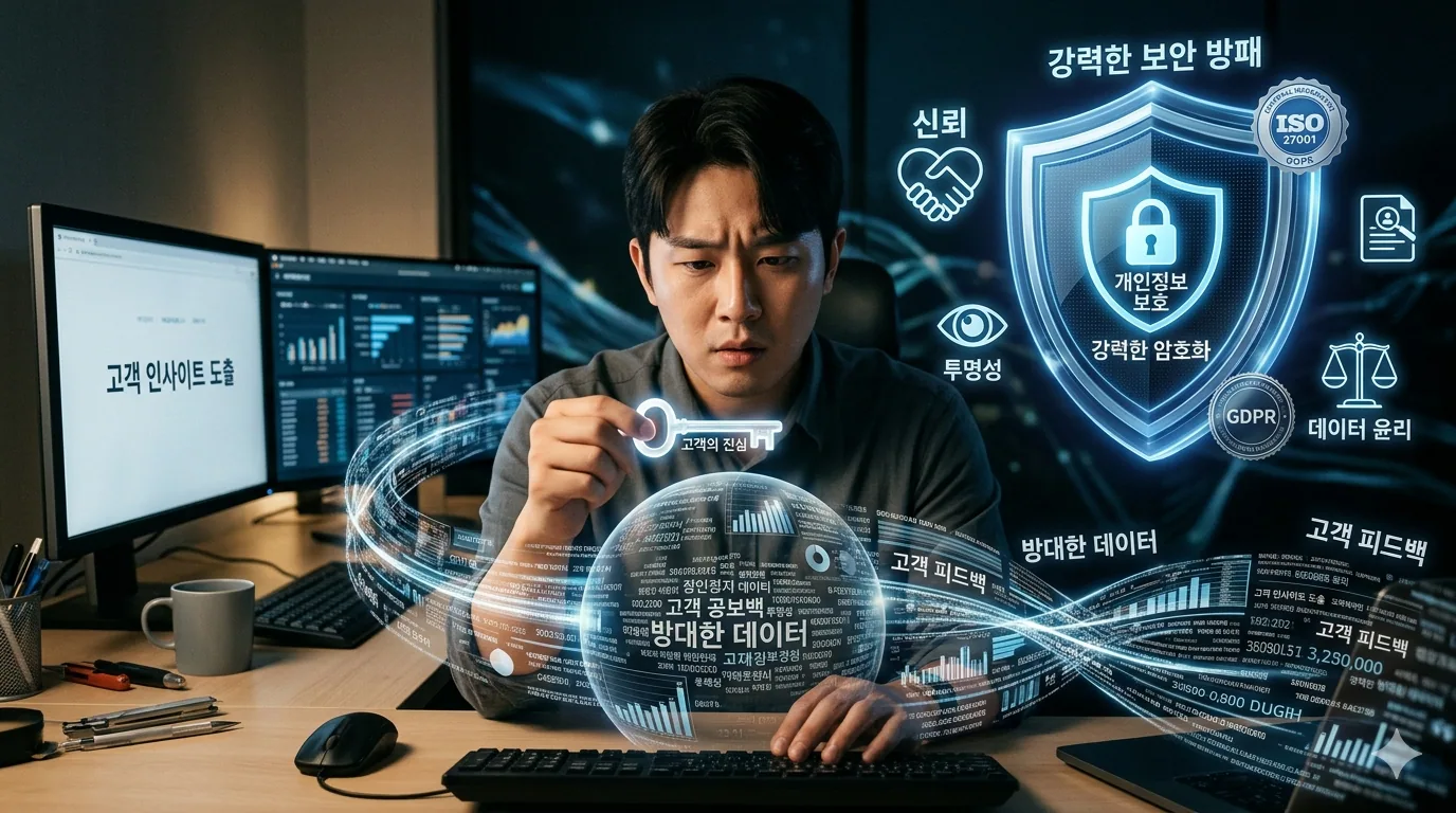 SNS 개인정보 보호 방대한 데이터 속에서 고객의 진심이 담긴 하나의 열쇠를 찾아내는 마케터이다