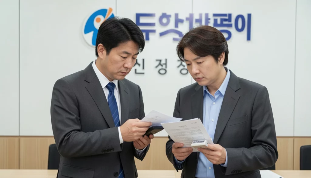 근로장려금 자격 맞벌이 가구 서류와 계산기 들고 근로장려금 신청 고민하는 모습이다