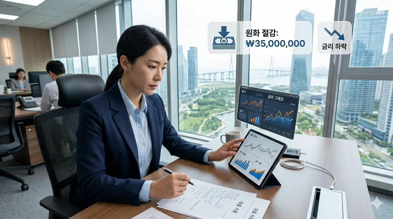 2026 카카오페이 대환대출 스마트폰으로 카카오페이와 핀다 앱 화면 비교하며 대환대출 수수료 계산하는 직장인이다